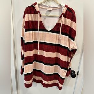 Lularoe 3x vneck hooded shirt